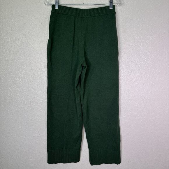 Free People Beach Solar Sweater Set Womens Small Cardigan Pant Lounge Pine Green - Picture 9 of 16
